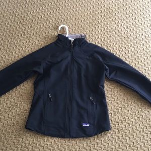 Black Patagonia raincoat